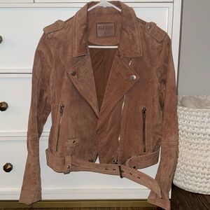Blank NYC Brown Suede Moto Jacket